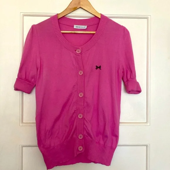 カーディガン See By Cloe Cotton cardigan See by Chloe Cotton Cardigan 46 FR, 10 US | eBay